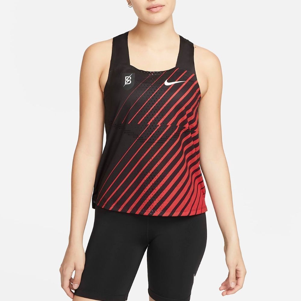 Nike Aeroswift Bowerman Track Club Running Tank Top Racing Singlet Black Red L - Picture 13 of 16